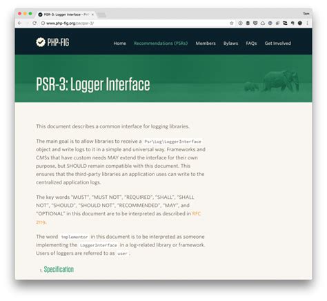 psr log in.